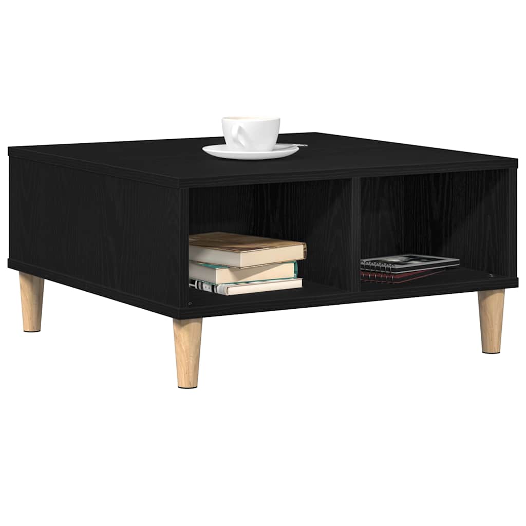 Couchtisch Schwarz Eichen-Optik 60 x 60 x 30 cm Holzwerkstoff