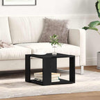 Couchtisch Schwarz Eichen-Optik 40 x 40 x 30 cm Holzwerkstoff