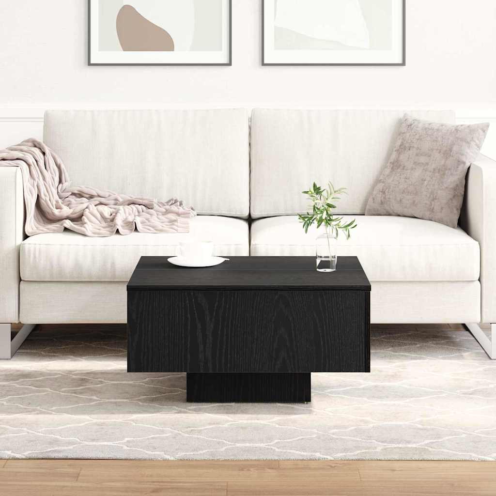 Couchtisch Schwarz Eichen-Optik 60 x 60 x 31,5 cm Holzwerkstoff