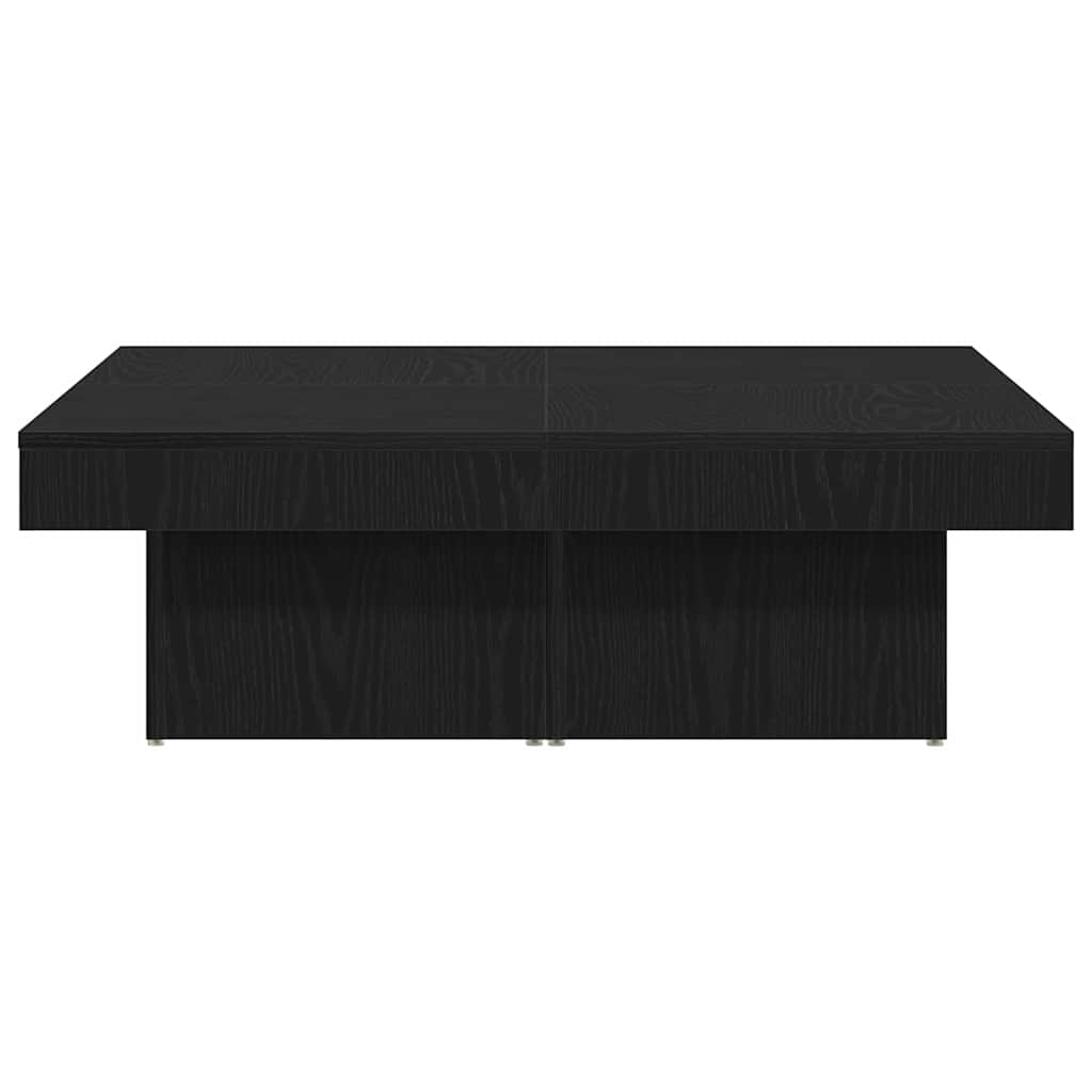 Couchtisch Schwarz Eichen-Optik 90 x 90 x 28 cm Holzwerkstoff