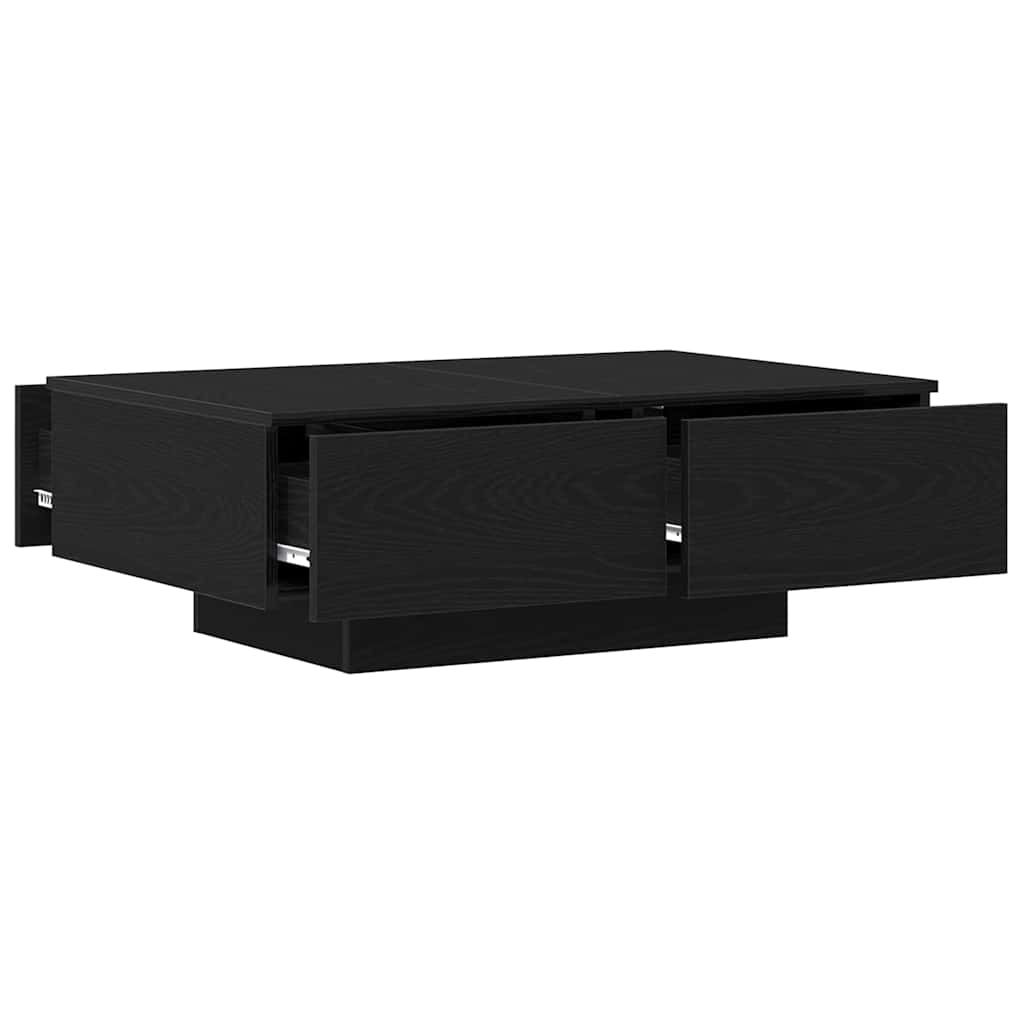 Couchtisch Schwarz Eichen-Optik 90 x 60 x 31 cm Holzwerkstoff