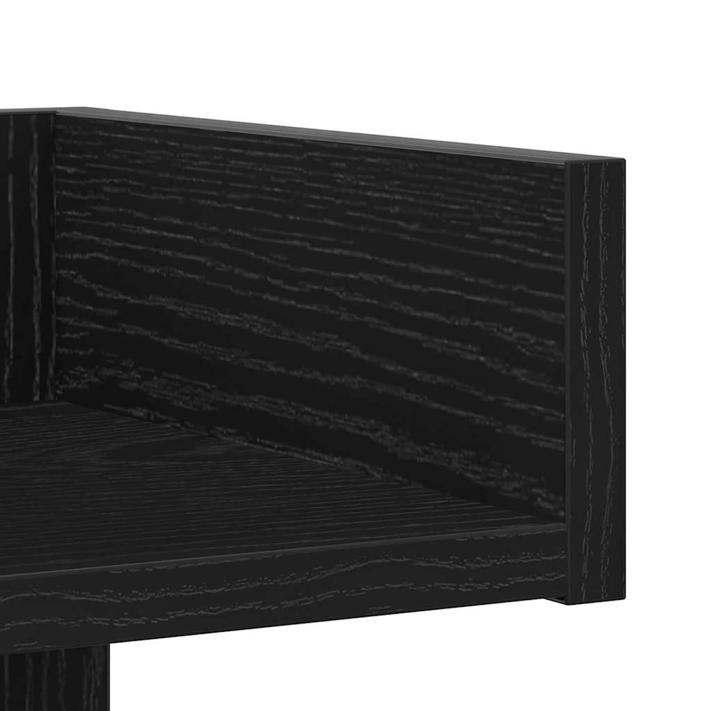 Bücherregal Schwarz Eichen-Optik 86 x 25,5 x 140 cm