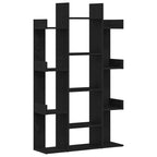 Bücherregal Schwarz Eichen-Optik 86 x 25,5 x 140 cm