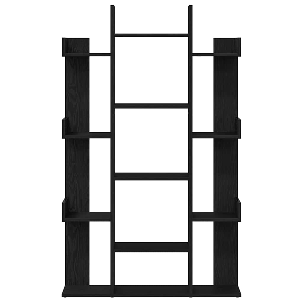 Bücherregal Schwarz Eichen-Optik 86 x 25,5 x 140 cm