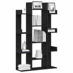Bücherregal Schwarz Eichen-Optik 86 x 25,5 x 140 cm