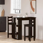 Bartisch Schwarz Eichen-Optik 102 x 50 x 103,5 cm Holzwerkstoff