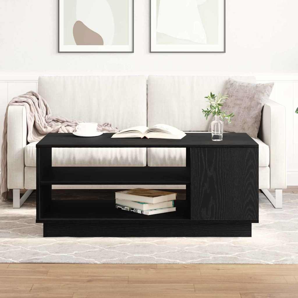 Couchtisch Schwarz Eichen-Optik 102 x 55 x 43 cm Holzwerkstoff
