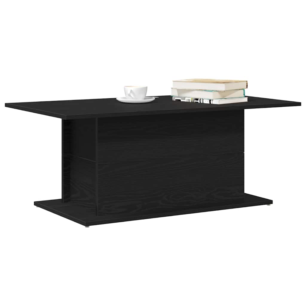 Couchtisch Schwarz Eichen-Optik 102 x 55,5 x 40 cm