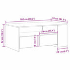 Couchtisch Altholz 102 x 55 x 43,5 cm Holzwerkstoff