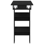Wand Bar Tisch Schwarz Eichen-Optik 102 x 45 x 103,5 cm
