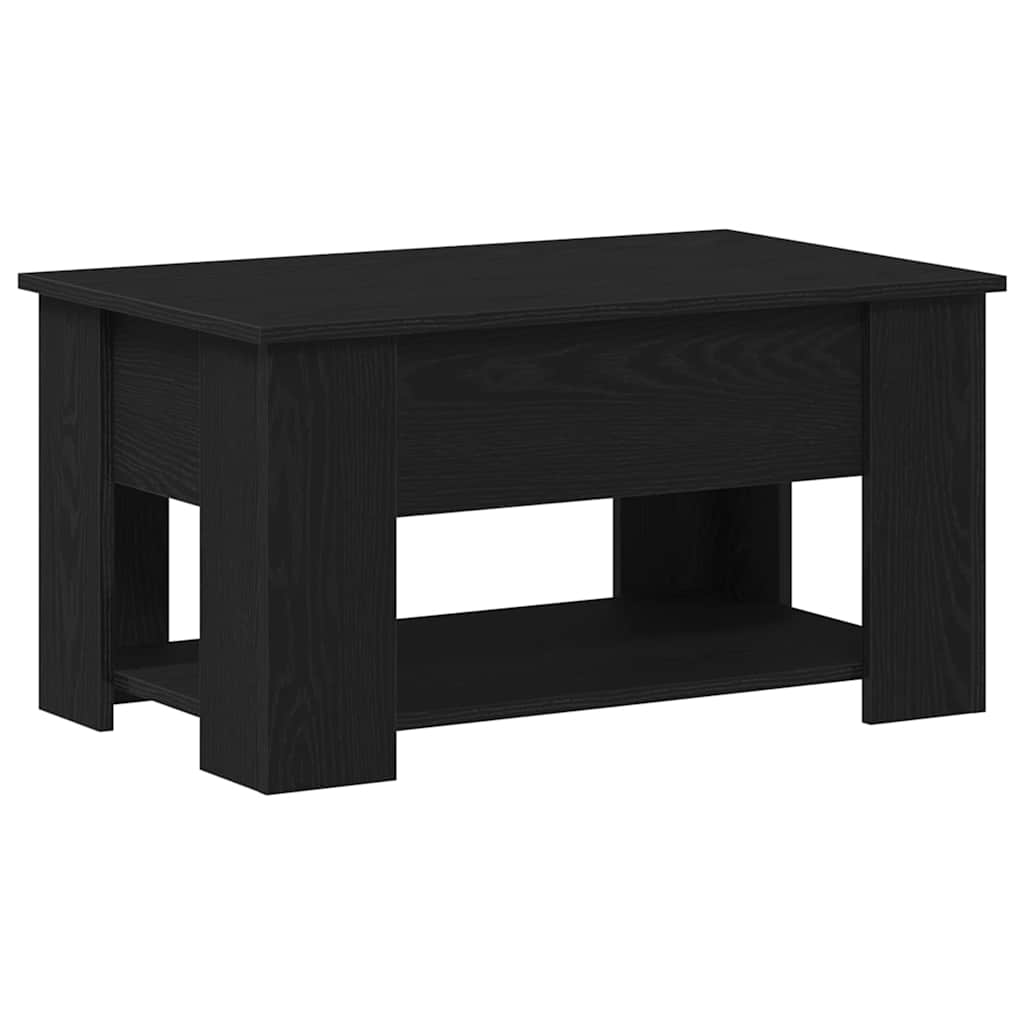 Couchtisch Schwarz Eichen-Optik 79 x 49 x 41 cm Holzwerkstoff