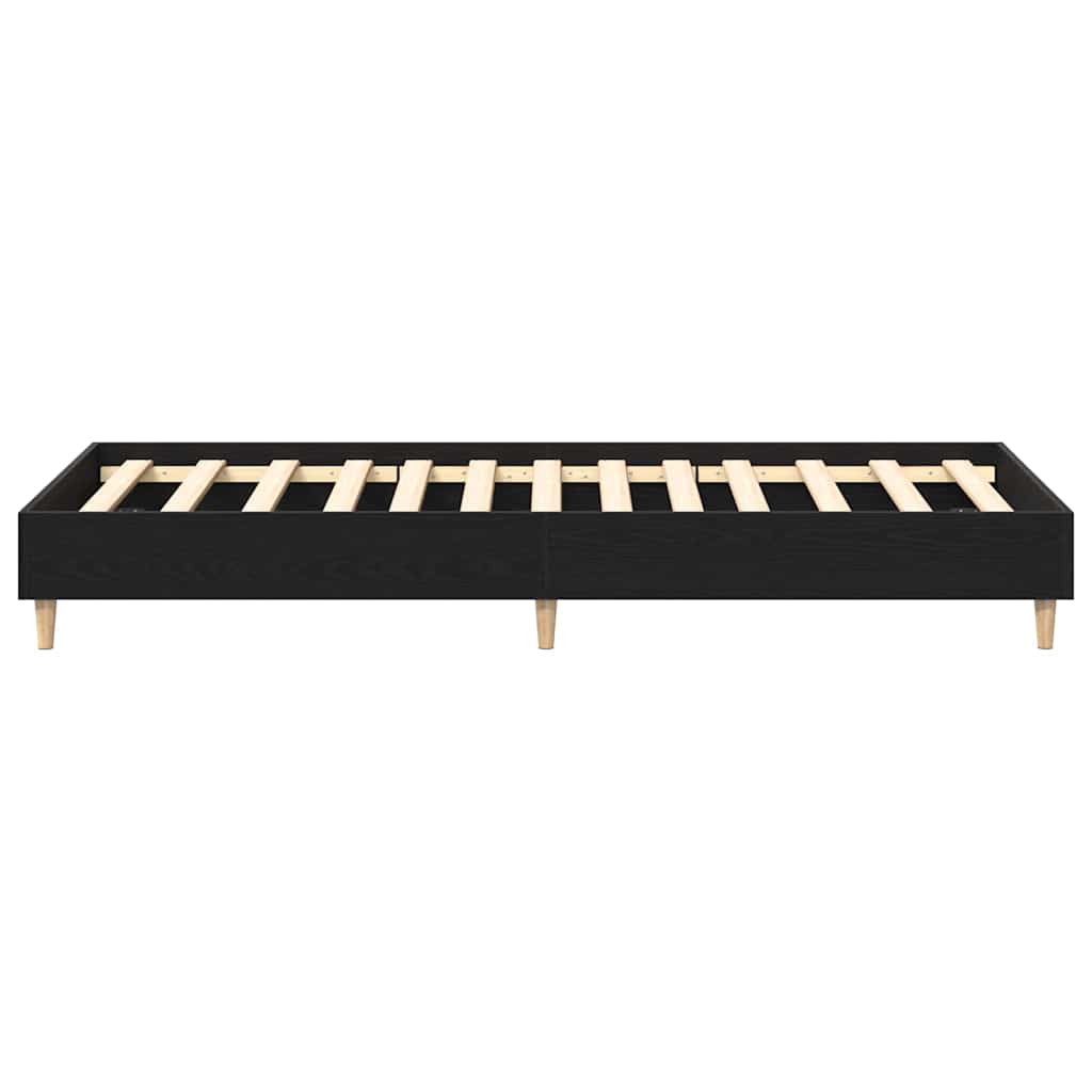 Bettrahmen Schwarz Eichen-Optik 203 x 101 x 25 cm Holzwerkstoff