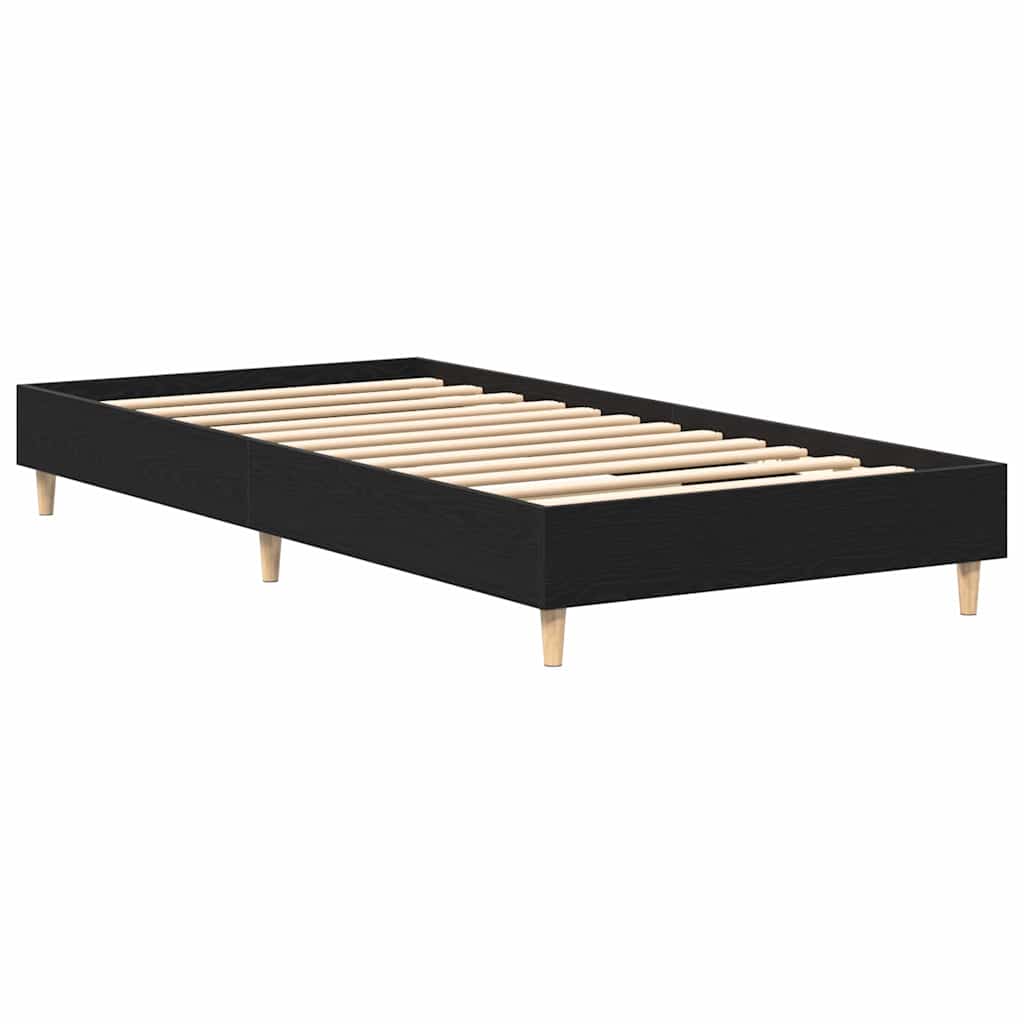 Bettrahmen Schwarz Eichen-Optik 193 x 78 x 25 cm Holzwerkstoff