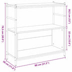 Regal Schwarz Eichen-Optik 80 x 30 x 78.5 cm Holzwerkstoff