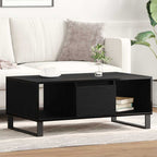 Couchtisch Schwarz Eichen-Optik 90 x 50 x 36,5 cm Holzwerkstoff