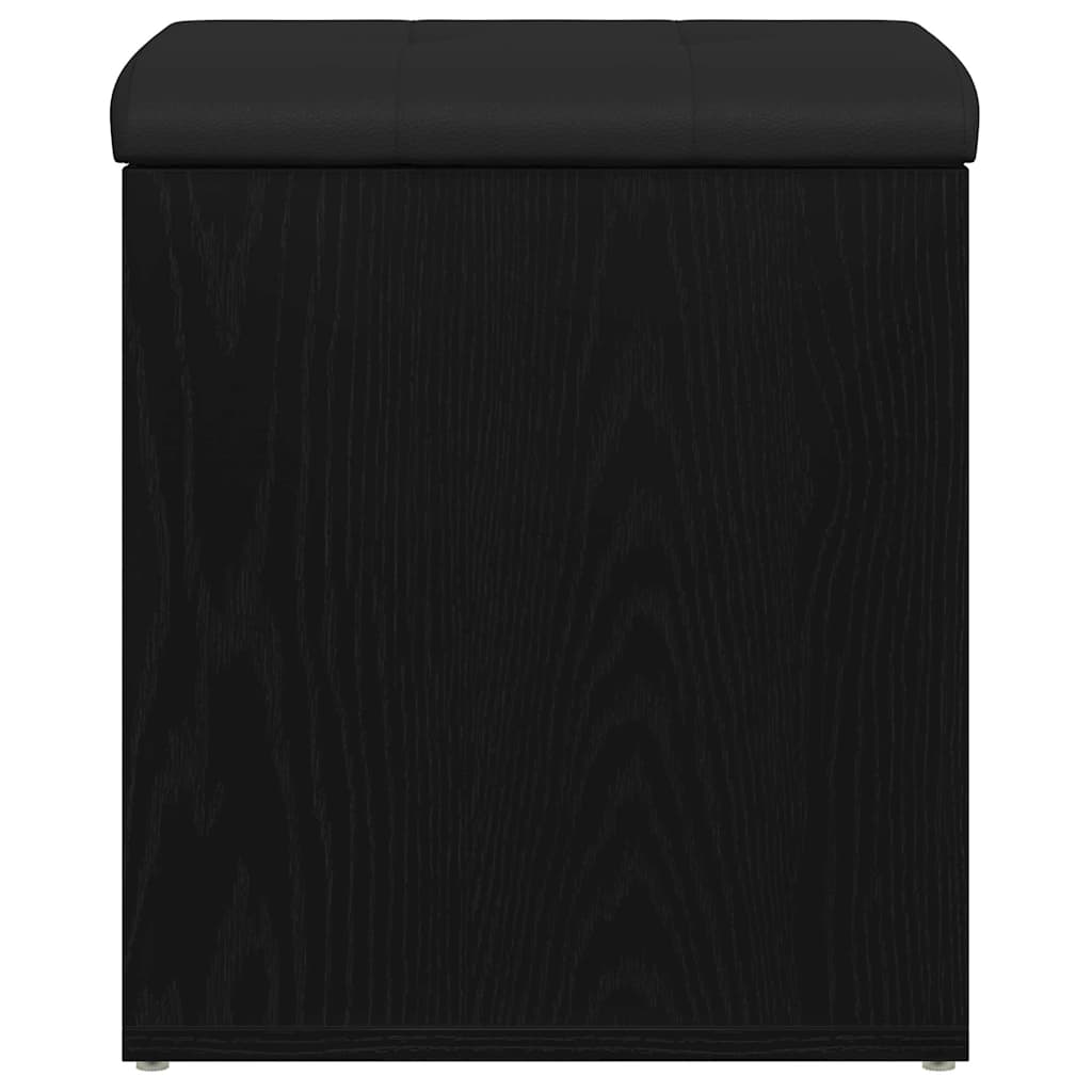 Sitzbank mit Stauraum Schwarz Eichen-Optik 42 x 42 x 45 cm