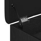 Sitzbank mit Stauraum Schwarz Eichen-Optik 62 x 42 x 45 cm