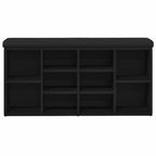 Schuhbank Schwarz Eichen-Optik 102 x 32 x 50 cm Holzwerkstoff