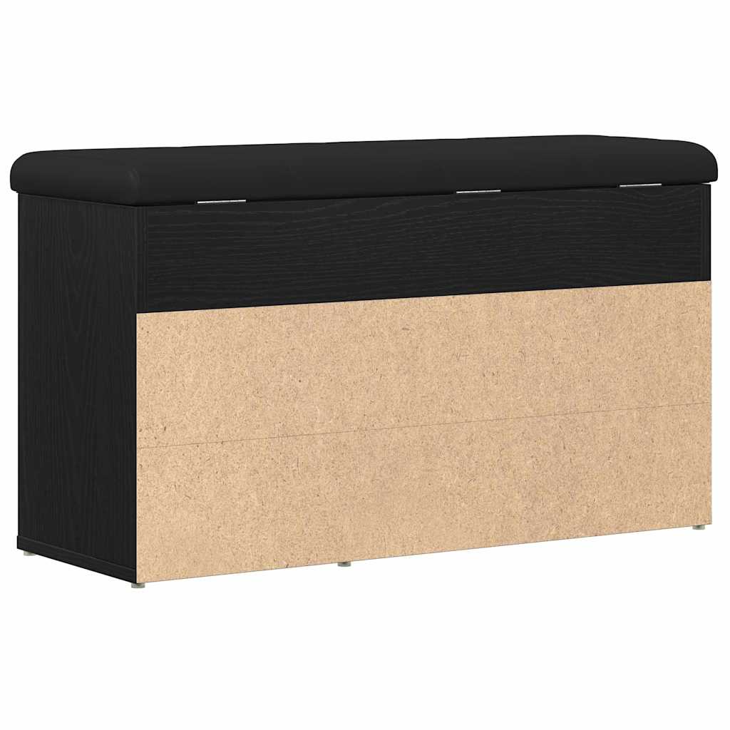 Schuhbank mit Regal Schwarz 80 x 30 x 45 cm Holzwerkstoff