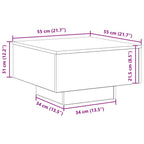 Couchtisch Altholz 55 x 55 x 31 cm Holzwerkstoff
