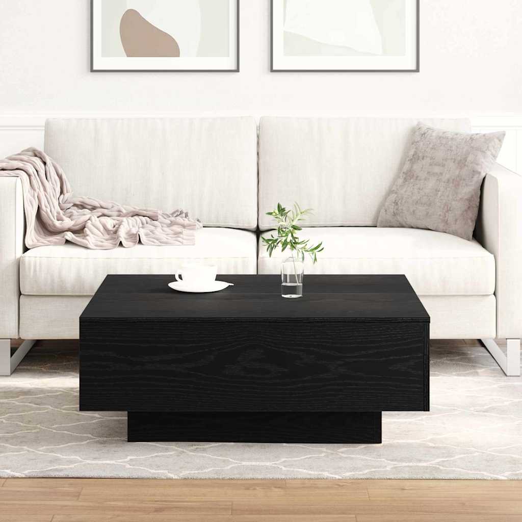 Couchtisch Schwarz Eichen-Optik 80 x 80 x 31 cm