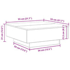 Couchtisch Altes Holz und Blau 80 x 80 x 31 cm Holzwerkstoff