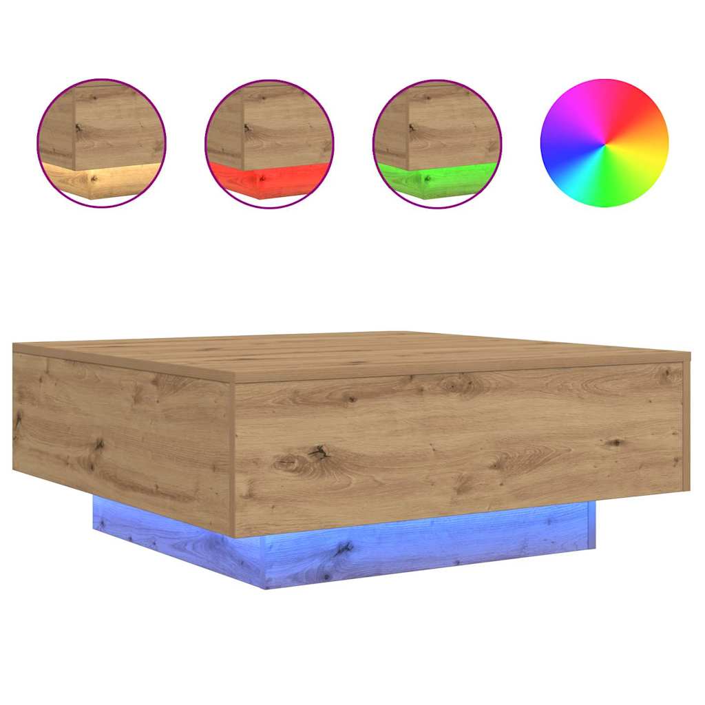 Couchtisch Artisan-Eiche 80 x 80 x 31 cm Holzwerkstoff