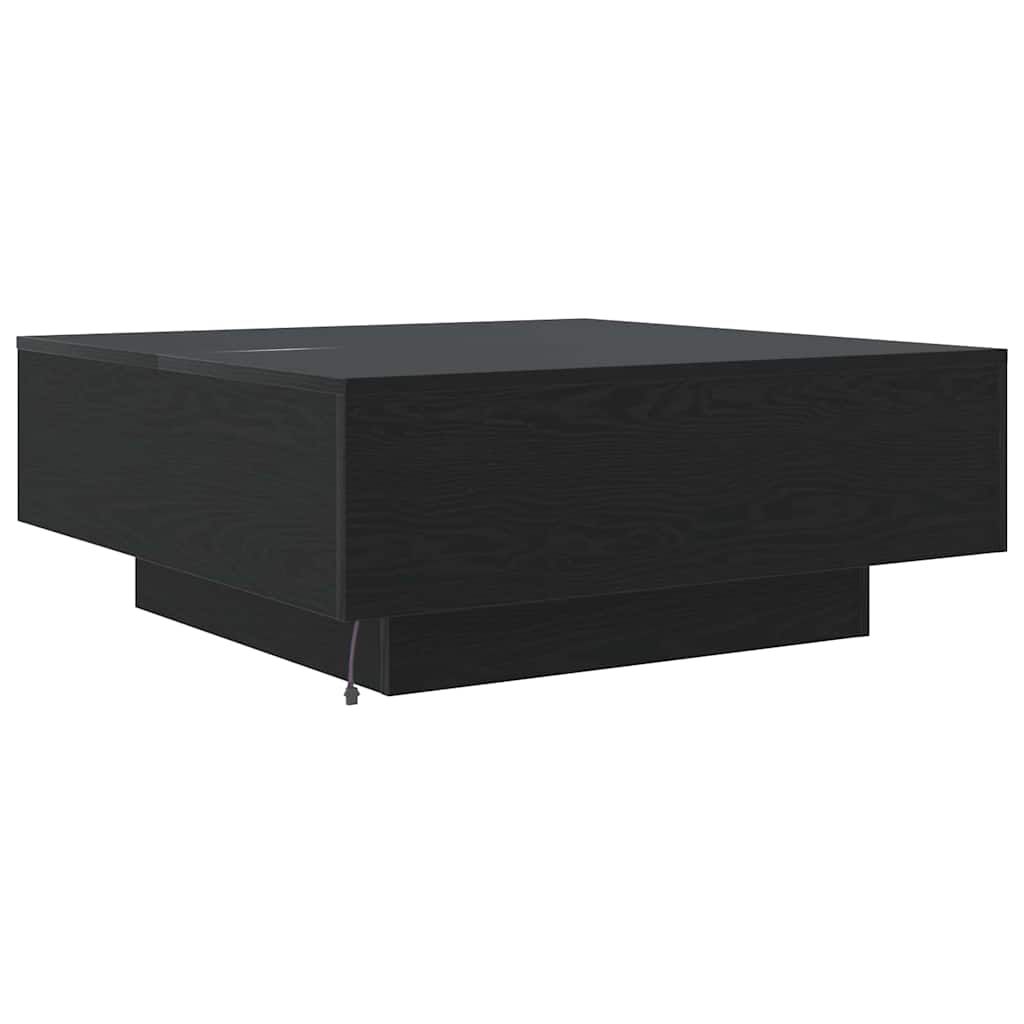 Couchtisch Schwarz Eichen-Optik 80 x 80 x 31 cm Holzwerkstoff
