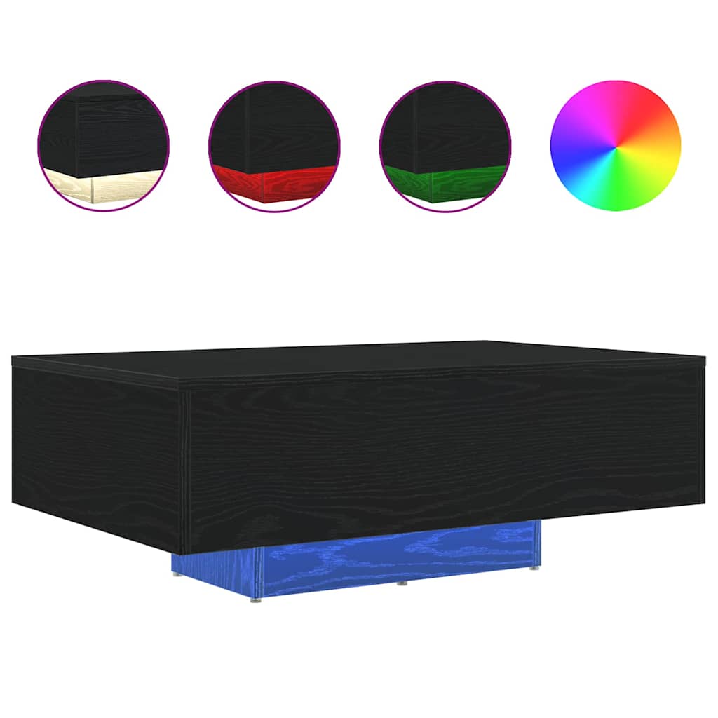 Couchtisch Schwarz Eichen-Optik 85 x 55 x 31 cm Holzwerkstoff