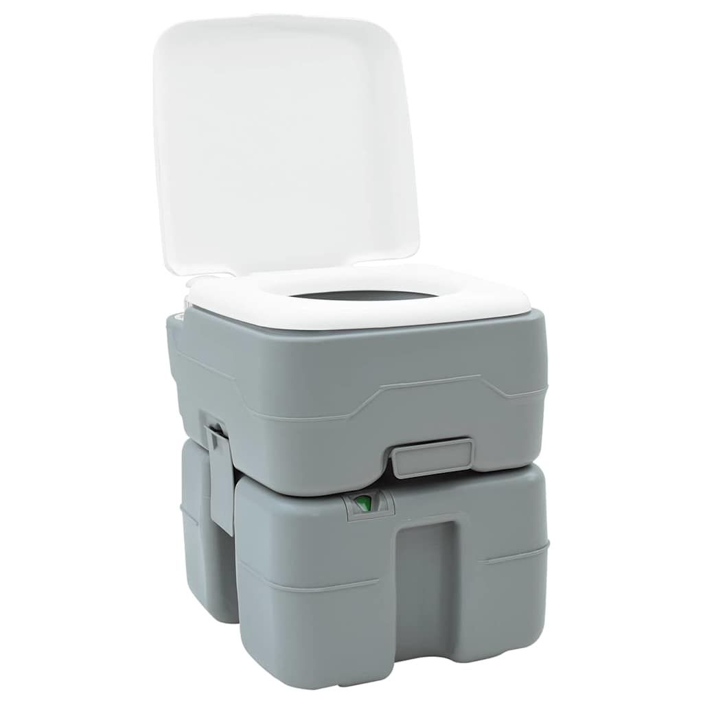Camping Toiletten-Set 2 pcs Grau 50,5 x 33 x 103 cm