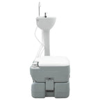 Camping Toiletten-Set 2 pcs Grau 50,5 x 33 x 103 cm