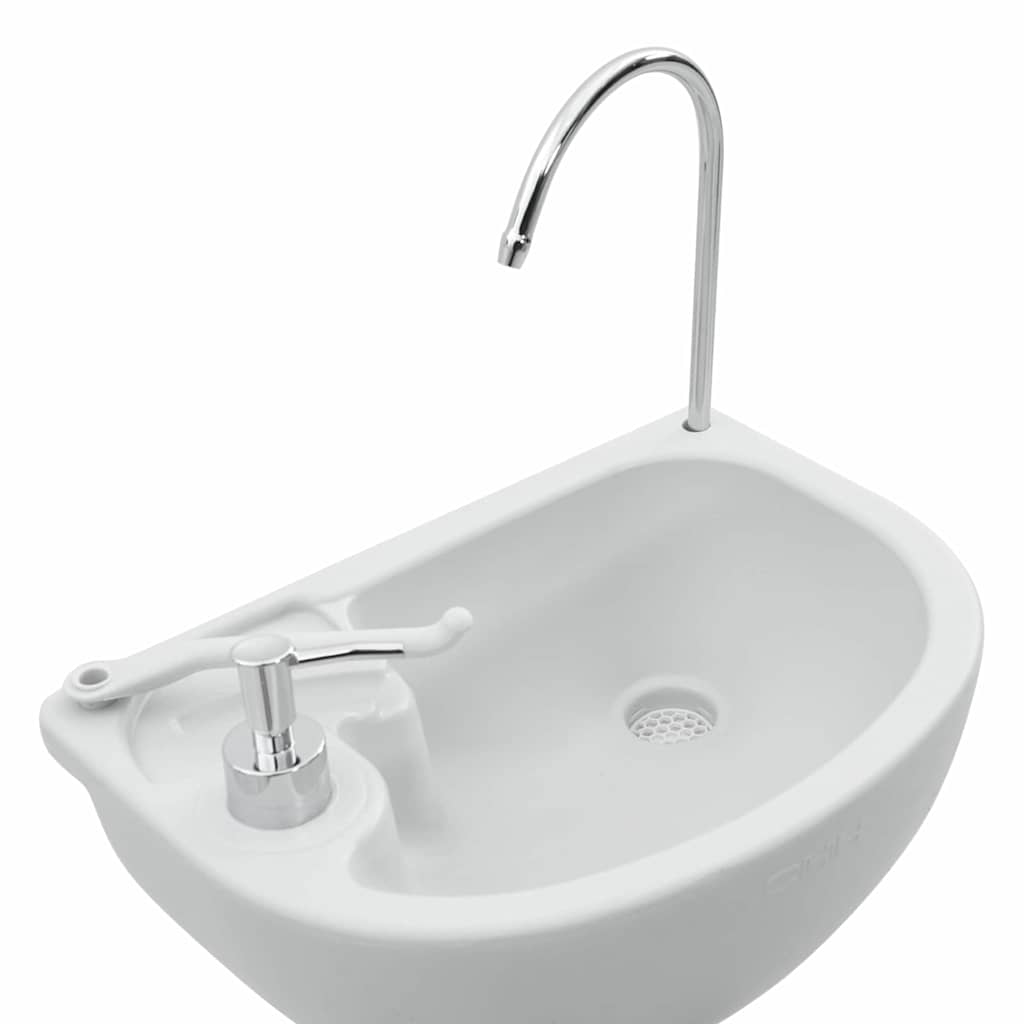 Camping Toiletten-Set 2 pcs Grau und Weiß