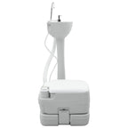 Camping Toiletten-Set 2 pcs Grau und Weiß