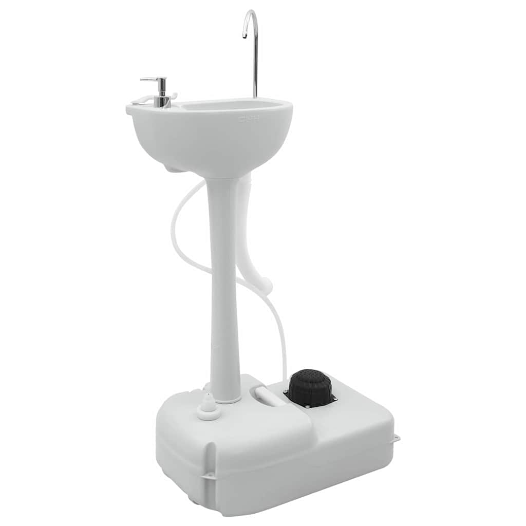 Camping Toiletten-Set 2 pcs Blau und Weiß