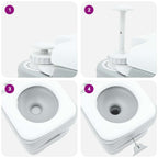 Camping-Toilette Grau 41,5 x 36,5 x 42 cm