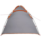 Hütten-Zelt mit Dach Grau und Orange 370 x 230 x 185 cm Taft
