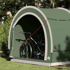 Fahrradgarage mit Dach Grün 256 x 222 x 182 cm Taft
