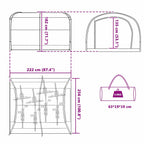 Fahrradgarage mit Dach Blau 256 x 222 x 182 cm Taft
