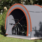 Fahrradgarage mit Dach Grau und Orange 256 x 222 x 182 cm Taft