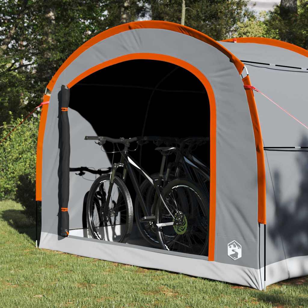 Zelt mit Dach Grau und Orange 268 x 240 x 191 cm Polyester