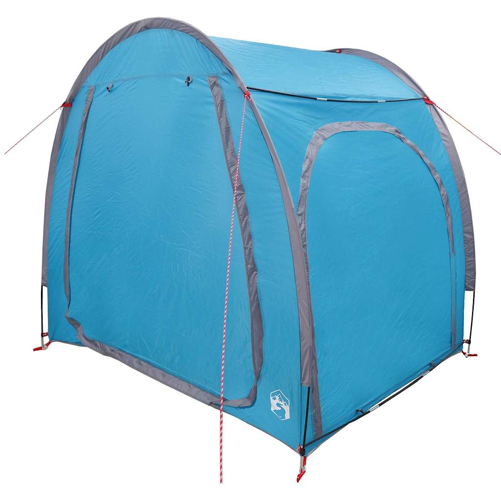 Fahrradgarage mit Dach mit Speicher Blau 218 x 156 x 180 cm