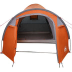 Kuppelzelt Kuppel mit Dach Grau und Orange 384 x 254 x 170 cm