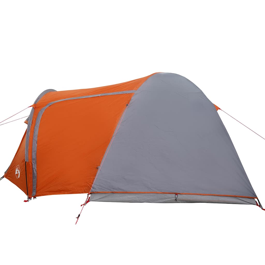 Kuppelzelt Kuppel mit Dach Grau und Orange 384 x 254 x 170 cm
