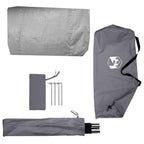 Zelt mit Dach mit Speicher Grau und Schwarz 236 x 150 x 136 cm