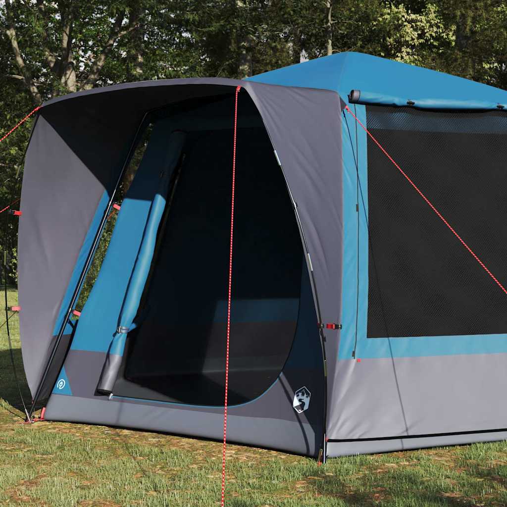 Campingzelt Hütte mit Dach Blau 420 x 420 x 227 cm Polyester