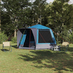 Campingzelt Hütte mit Dach Blau 420 x 420 x 227 cm Polyester