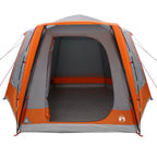 Campingzelt Hütte Grau und Orange 420 x 420 x 227 cm Polyester