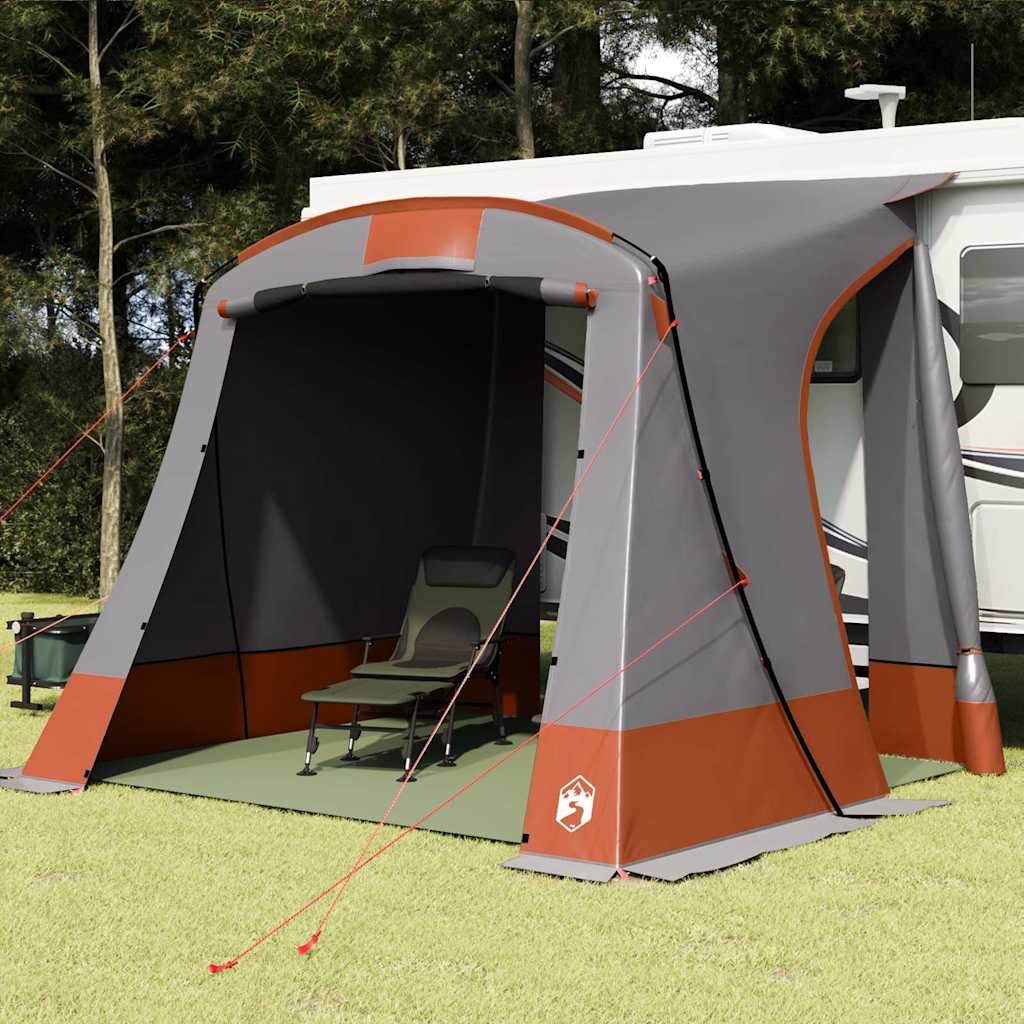Heckklappenzelt Grau und Orange 285 x 255 x 245 cm Taft