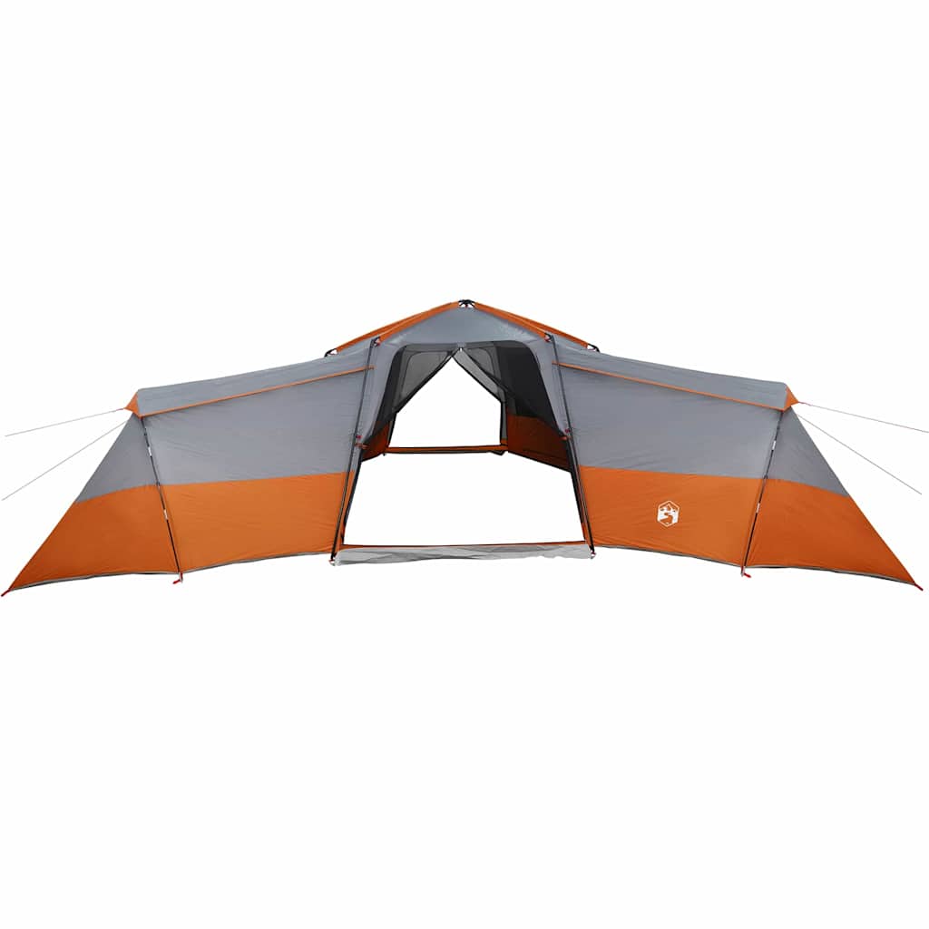 Familienzelt mit Dach Grau und Orange 833 x 585 x 216 cm Taft