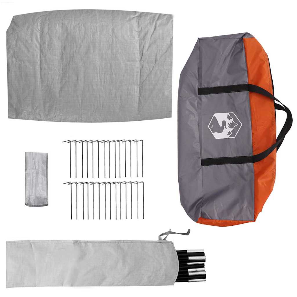 Campingzelt mit Dach Grau und Orange 320 x 275 x 190 cm Taft